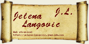 Jelena Langović vizit kartica